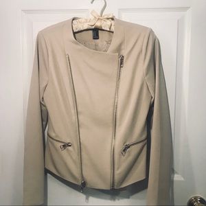 Beige Zipper Jacket
